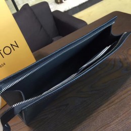 Replica Louis Vuitton Navy Blue Epi Leather Toiletry Pouch 19