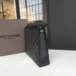 Replica Louis Vuitton Gray Monogram Eclipse Pochette Voyage MM