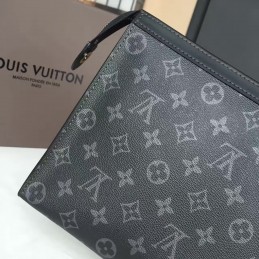 Replica Louis Vuitton Gray Monogram Eclipse Pochette Voyage MM