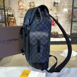 Replica Louis Vuitton Black Damier Graphite Silver Hardware Christopher Backpack