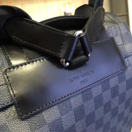Replica Louis Vuitton Black Damier Graphite Silver Hardware Christopher Backpack