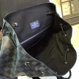 Replica Louis Vuitton Black Damier Graphite Silver Hardware Christopher Backpack