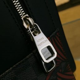 Replica Louis Vuitton Damier Graphite Red Rope Knot Josh Backpack
