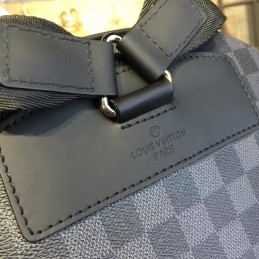 Replica Louis Vuitton Damier Graphite Red Rope Knot Josh Backpack