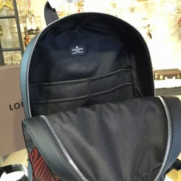 Replica Louis Vuitton Damier Graphite Red Rope Knot Josh Backpack