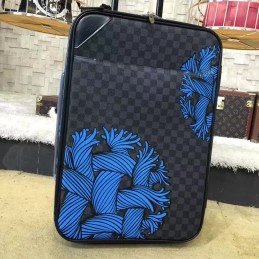 Replica Louis Vuitton Damier Graphite Blue Rope Knot Pegase Legere 55