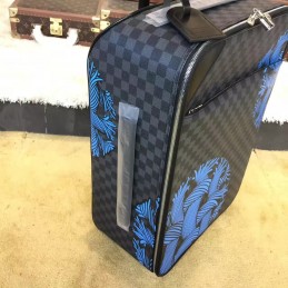 Replica Louis Vuitton Damier Graphite Blue Rope Knot Pegase Legere 55