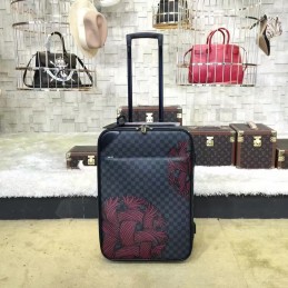 Replica Louis Vuitton Damier Graphite Red Rope Knot Pegase Legere 55