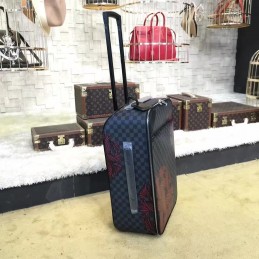 Replica Louis Vuitton Damier Graphite Red Rope Knot Pegase Legere 55