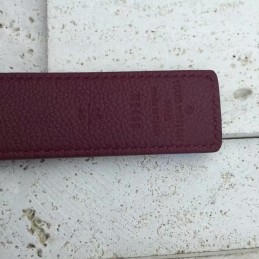 Replica Louis Vuitton Brown Monogram Gold LV Buckle Belt