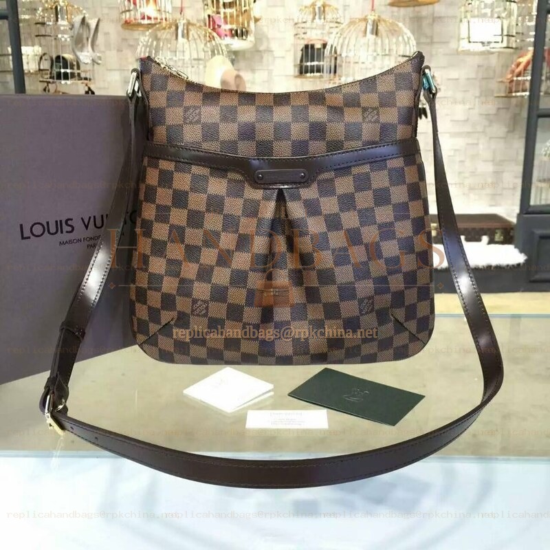 Replica Louis Vuitton Brown Damier Ebene Bloomsbury PM