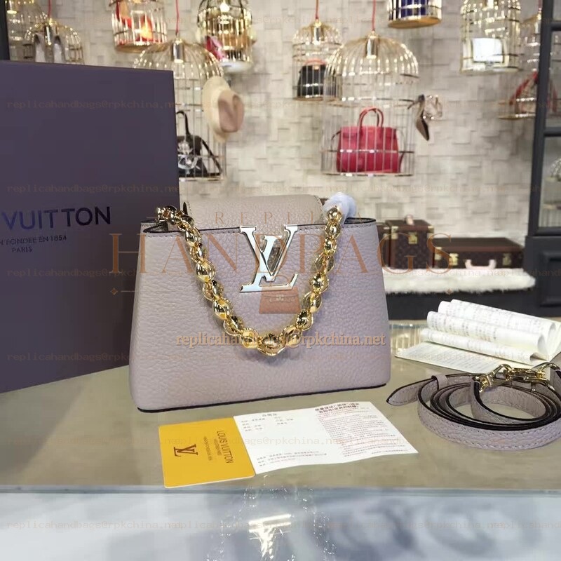 Replica Louis Vuitton Taupe Capucines Mini