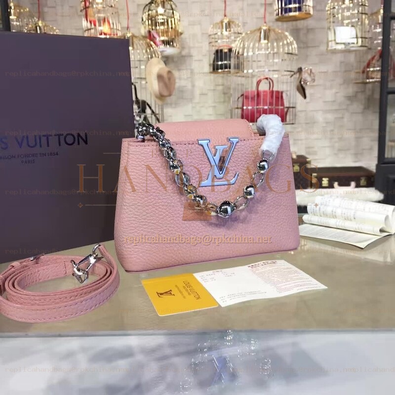 Replica Louis Vuitton Pink Capucines Mini