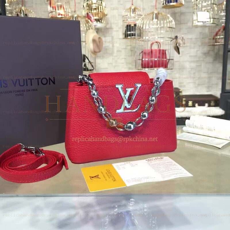 Replica Louis Vuitton Red Capucines Mini