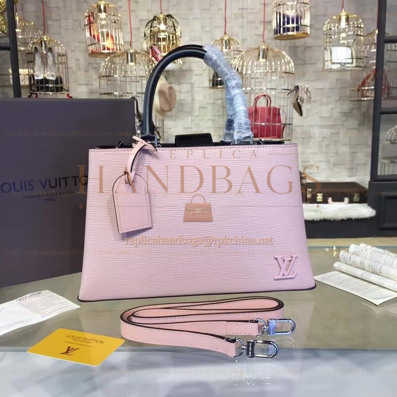 Replica Louis Vuitton Pale Pink Blue Handle Kleber PM