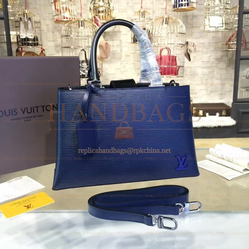 Replica Louis Vuitton Navy Blue Handle Kleber PM