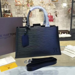 Replica Louis Vuitton Black Blue Handle Kleber PM