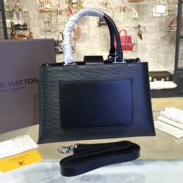 Replica Louis Vuitton Black Blue Handle Kleber PM