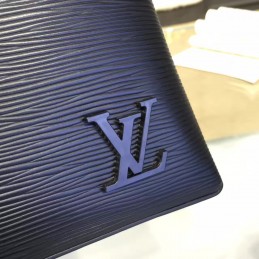 Replica Louis Vuitton Black Blue Handle Kleber PM