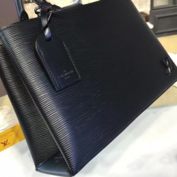 Replica Louis Vuitton Black Blue Handle Kleber PM