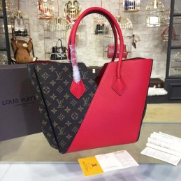 Replica Louis Vuitton Brown Monogram Red Panel Kimono MM