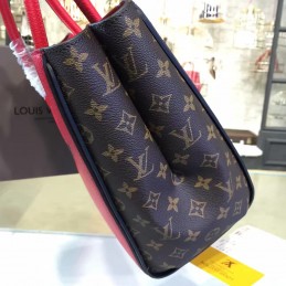 Replica Louis Vuitton Brown Monogram Red Panel Kimono MM