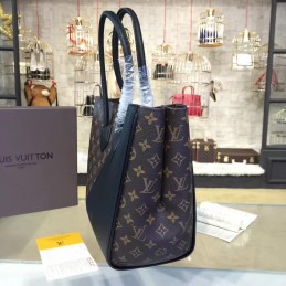 Replica Louis Vuitton Brown Monogram Black Panel Kimono MM