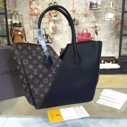 Replica Louis Vuitton Brown Monogram Black Panel Kimono MM