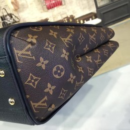 Replica Louis Vuitton Brown Monogram Black Panel Kimono MM