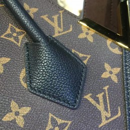 Replica Louis Vuitton Brown Monogram Black Panel Kimono MM