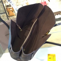 Replica Louis Vuitton Brown Monogram Black Panel Kimono MM