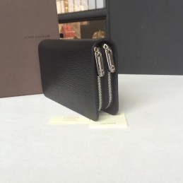 Replica Louis Vuitton Black Epi Double Zippy Wallet