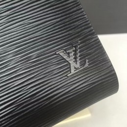 Replica Louis Vuitton Black Epi Double Zippy Wallet