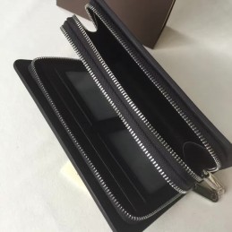 Replica Louis Vuitton Black Epi Double Zippy Wallet