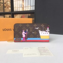 Replica Louis Vuitton Brown Monogram Graphic Zippy Wallet