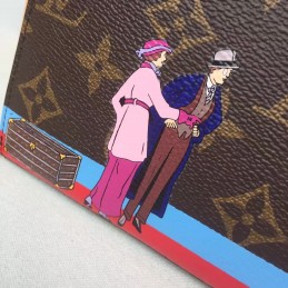Replica Louis Vuitton Brown Monogram Graphic Zippy Wallet