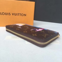 Replica Louis Vuitton Brown Monogram Graphic Zippy Wallet