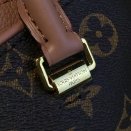 Replica Louis Vuitton Brown Monogram Pale Pink Trim Pallas BB