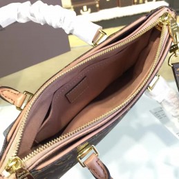 Replica Louis Vuitton Brown Monogram Pale Pink Trim Pallas BB