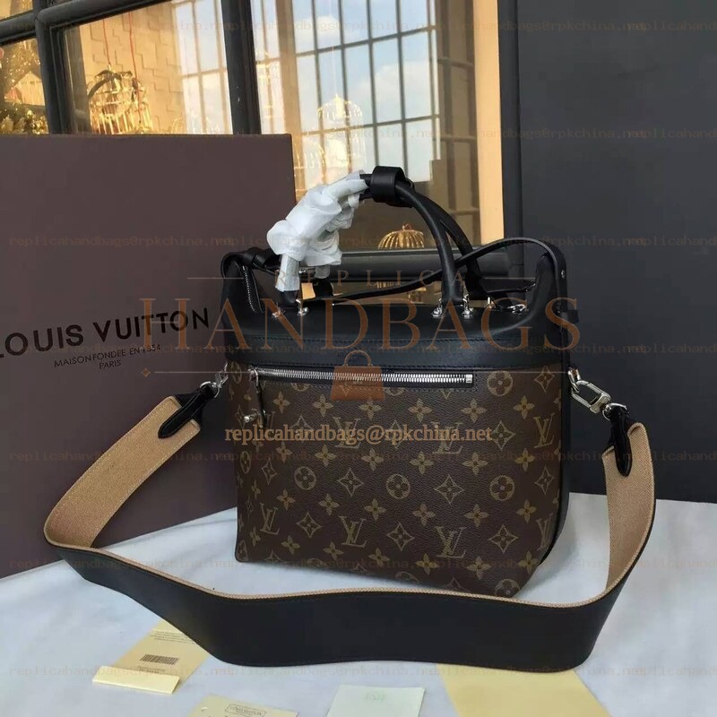 Replica Louis Vuitton Brown Monogram Black Trim City Cruiser