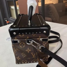 Replica Louis Vuitton Brown Monogram Black Trim City Trunk