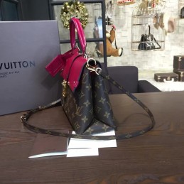 Replica Louis Vuitton Brown Monogram Burgundy Top One Handle Bag