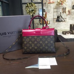 Replica Louis Vuitton Brown Monogram Burgundy Top One Handle Bag