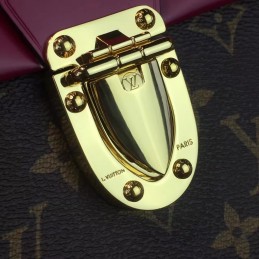 Replica Louis Vuitton Brown Monogram Burgundy Top One Handle Bag