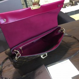 Replica Louis Vuitton Brown Monogram Burgundy Top One Handle Bag