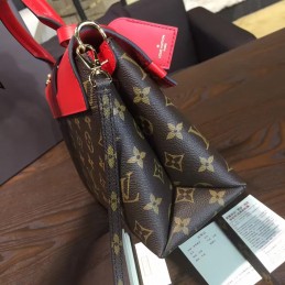 Replica Louis Vuitton Brown Monogram Red Top One Handle Bag