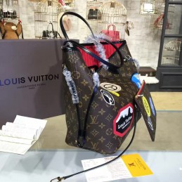 Replica Louis Vuitton Brown Monogram Graphic Neverfull MM