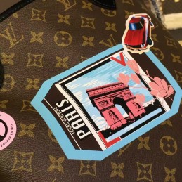 Replica Louis Vuitton Brown Monogram Graphic Neverfull MM
