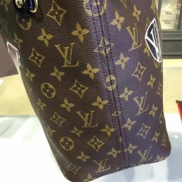 Replica Louis Vuitton Brown Monogram Graphic Neverfull MM