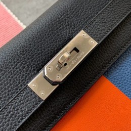 Replica Hermes Black Blue Colorblock Kelly 28 Bag